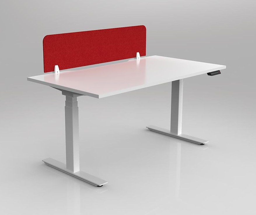 Agile Motion Adj Desk with Acoustic Screen